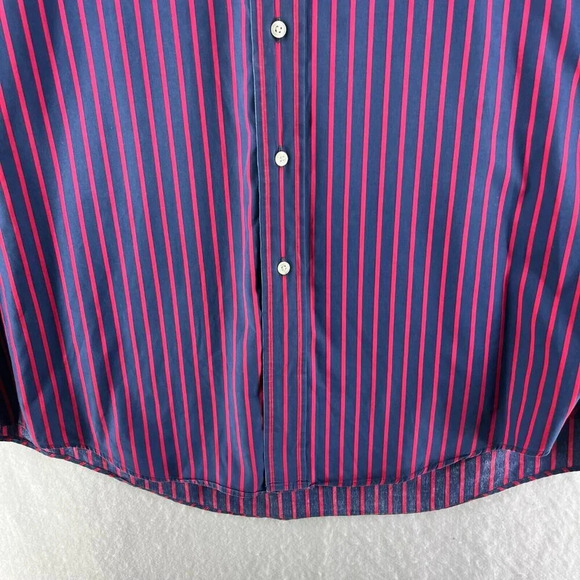 Brooks Brothers Button-Down Shirt Men's Sz L Blue Striped Collared Chest Pocket - Picture 7 of 9